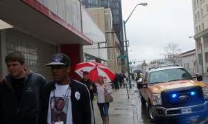 Hundreds of people simply walked away from the check -point.