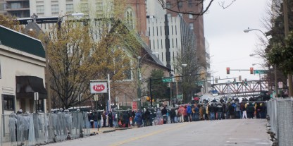 Two blocks away from the Klan's rally